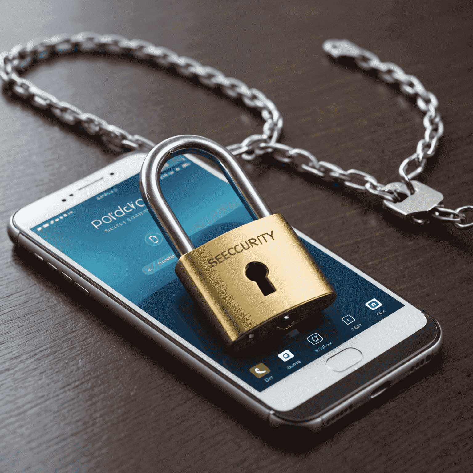 Image illustrant la sécurité en ligne avec un cadenas sur un smartphone